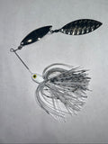 Double Willow Bladed Spinnerbait White Shad